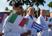 Médicos cubanos llegan a Italia para frenar el coronavirus cuba
