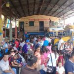 Terminal de buses abarrotada en Nueva Guinea nicaragua