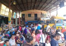 Terminal de buses abarrotada en Nueva Guinea nicaragua