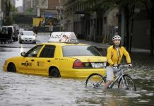 Intensas lluvias convierten en ríos las calles de Nueva York estados unidos