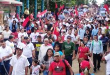 Caminata por las calles de Nueva Guinea en el Día de la Alegría nicaragua