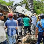 Dos fallecidos al precipitarse un camión lechero en Muelle de los Bueyes nicaragua