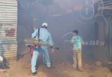 Familias del barrio Carlos Núñez abren puertas a la fumigación nicaragua