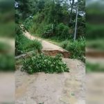 Puente colapsa parcialmente ante inclemencia de la lluvia en Dipilto nicaragua