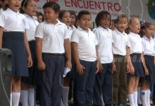 Estudiantes de colegio en Managua participan en «Canto a la Patria» nicaragua