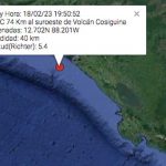 Se registra sismo de 5.4 en el occidente del país sismo en chinandega