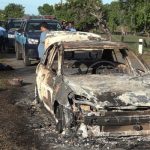 Investigan en León un carro quemado con una persona dentro nicaragua