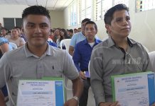 Estudiantes de INATEC- Masaya reciben certificados en distintos curso técnicos nicaragua