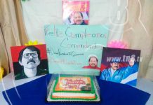 Familias en Managua celebran los 74 años del Cmdte. Daniel