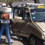 Alcaldía y MINSA desinfectan unidades de taxi en Granada nicaragua