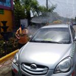 Realizan desinfección de taxis en Tipitapa para prevenir el COVID-19 nicaragua