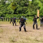 Ejercicio demostrativo de mujeres de las Fuerzas Especiales de la Policía nicaragua