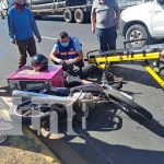 Repartidor de donas resulta lesionado tras accidente en Ctra. Norte nicaragua