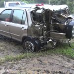 Aparatoso accidente de tránsito bajo la lluvia en Nandaime nicaragua