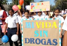 Estudiantes de Ciudad Sandino alzaron su voz por una vida sin drogas nicaragua