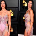 Empoderada y con transparencias, así se dejó ver Dua Lipa en los Grammy 2021 musica