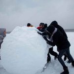 Una gran tormenta de nieve azota Nueva York Estados unidos