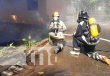 Exitoso ejercicio demostrativo en la estación bomberil del Distrito VII de Managua nicaragua, managua, ejercicio demostrativo, bomberos, incendio,