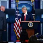 Trump abandona rueda de prensa por disparos en el exterior de la Casa Blanca estados unidos