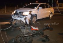 Estelí: Motociclista resultó fracturado al estrellarse en un vehículo nicaragua