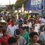 Multitudinaria participación de feligreses en la procesión a Santa Ana nicaragua