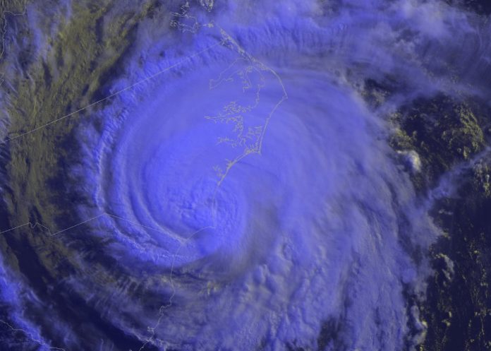 ojo del huracan florence