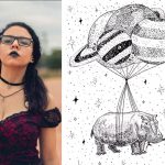 Frida, ilustradora nica apasionada del puntillismo y el rock nicaragua