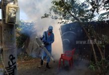 Barrio Bertha Díaz es visitado por jornada de fumigación nicaragua