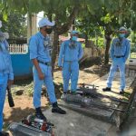 Jornada de fumigación y abatización en el barrio Ariel Darce nicaragua