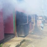 Eliminación del mosquito con fumigación en barrio Hugo Chávez nicaragua