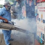 Eliminación de los zancudos con fumigación en San Judas nicaragua