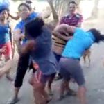 Mujeres resuelven sus diferencias a golpes y patadas en Ciudad Sandino nicaragua