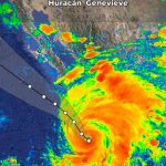 Genevieve se debilita mientras se acerca a Baja California mexico