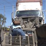 Choque entre camión y bus en Ctra. Norte por «tirarse la roja» nicaragua
