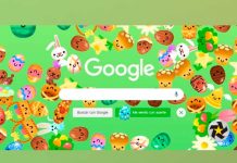 Google celebra la pascua con »lluvia» de huevos, conejos, dulces, flores… google