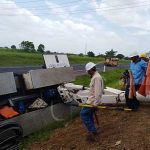 Vuelco de camión grúa deja a hombre lesionado en Tipitapa nicaragua