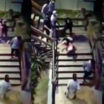 Guardia de seguridad lanzó por las escaleras a mujer y le fracturó una pierna guardia de seguridad