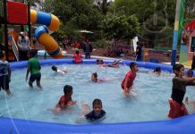 Niños y adolescentes disfrutan en parque acuático en El Corozal nicaragua