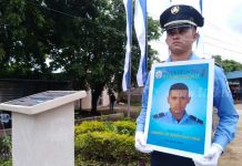 Honran memoria del Teniente Gabriel Vado Ruiz en Masaya nicaragua