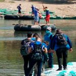 Grupos de migrantes hondureños llegan a la frontera de México y Guatemala honduras