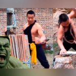 Asiático destruye bloques de piedra con sus brazos y lo comparan con Hulk reino unido