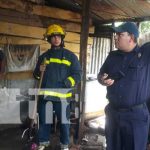 Bomberos investigan incendio en humilde vivienda de Belén, Rivas nicaragua