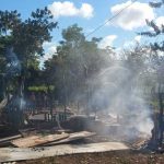 Voraz incendio deja en la calle a familia en una comunidad de Rivas nicaragua