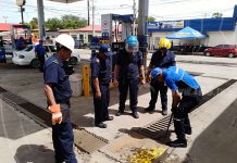 Bomberos de Tipitapa inspeccionan gasolinera para evitar incendios nicaragua
