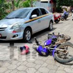 Motociclista lesionado tras ser impactado por un taxi en Juigalpa nicaragua, Juigalpa, taxi, lesionado, accidente,