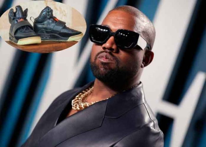 kanye west, subasta, zapatos, record,