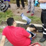 Motociclista ebrio impacta violentamente a otros motociclistas en barrio Ducualí nicaragua