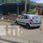 Ciclista lesionado al impactar con un taxi en Juigalpa, Chontales nicaragua