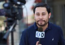 Levi Luna, el cronista deportivo de TN8 en los estudios de ESPN nicaragua
