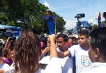 Antorcha de la libertad continúa su recorrido por la capital nicaragua